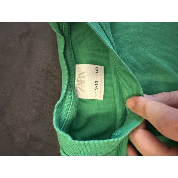 Zara cropped long sleeve top girls 9-10 years - Picture 2 of 3